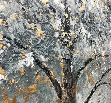 Détail argenté de sable d’arbre Peinture à l'huile